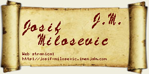 Josif Milošević vizit kartica